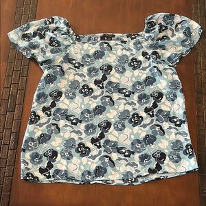 Floral Blue Women's Top